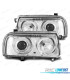 FAROS PARA VOLKSWAGEN VW VENTO 92-98 OJOS ANGEL FONDO CROMO OSCURO