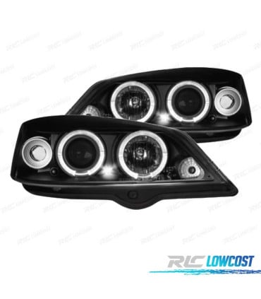 FAROS PARA OPEL ASTRA G 98-04 OJOS ANGEL CCFL FONDO NEGRO