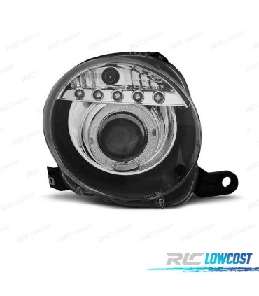 FAROS FIAT 07-15 LUZ DIURNA OJOS ANGEL FONDO NEGRO