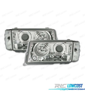 FAROS MERCEDES 190 W201 82-93 LUPA FONDO CROMO