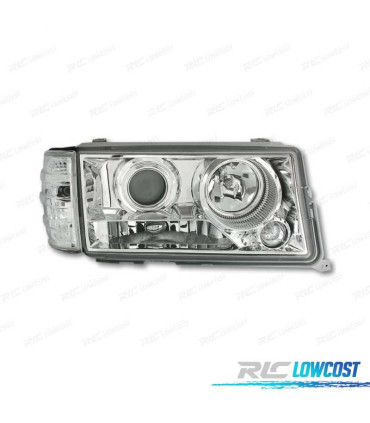 FAROS MERCEDES 190 W201 82-93 LUPA FONDO CROMO