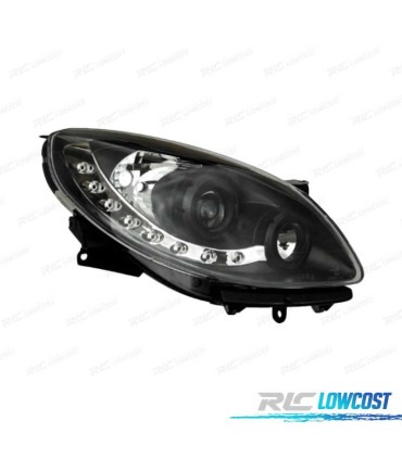 FAROS RENAULT TWINGO 07-11 LUZ DIURNA LED FONDO NEGRO