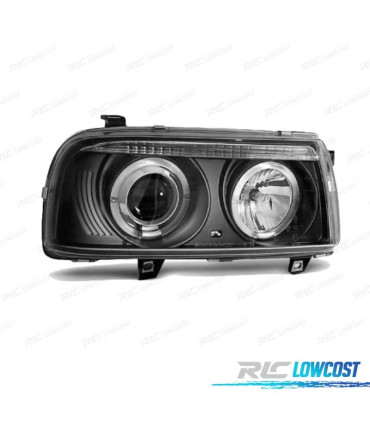 FAROS VOLKSWAGEN VW VENTO 92-98 OJOS ANGEL FONDO NEGRO