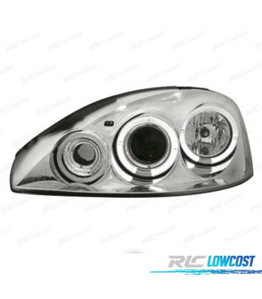 FAROS OPEL CORSA C 00-06 OJOS ANGEL CCFL FONDO CROMO