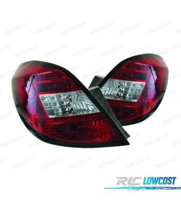 PILOTOS OPEL CORSA D 06-14 LED ROJO CROMO