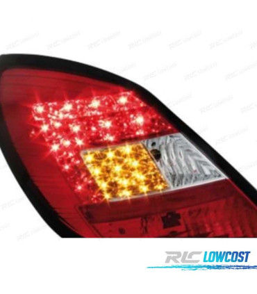 PILOTOS OPEL CORSA D 06-14 LED ROJO CROMO