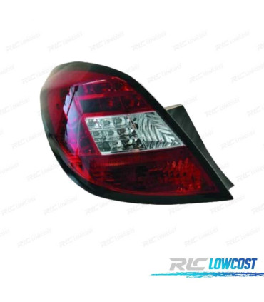PILOTOS OPEL CORSA D 06-14 LED ROJO CROMO