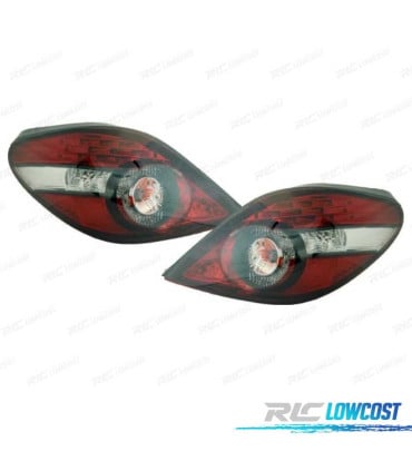 PILOTOS PEUGEOT 207 CC 06-12 LED ROJO CROMO