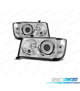 FAROS LUPA + INTERMITENTES MERCEDES CLASE E W124 93-95 FONDO CROMO