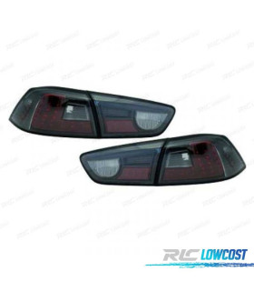 PILOTOS LED MITSUBISHI LANCER 08- LED FONDO CROMO AHUMADO
