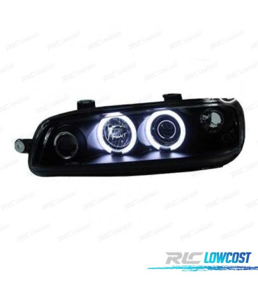 FAROS FIAT PUNTO 99-03 OJOS ANGEL CCFL FONDO NEGRO