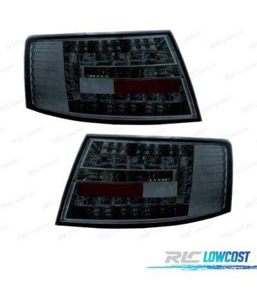 PILOTOS AUDI A6 4F 04-08 LED FONDO CROMO AHUMADO