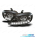 FAROS CITROEN SAXO 99-04 LUZ DIURNA LED FONDO NEGRO