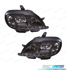 FAROS CITROEN SAXO 99-04 LUZ DIURNA LED FONDO NEGRO