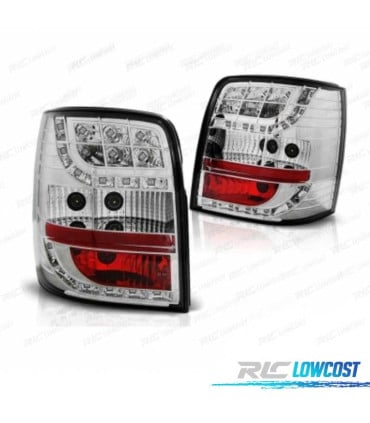 PILOTOS VOLKSWAGEN VW PASSAT VARIANT 00-05 LED FONDO CROMO