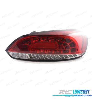 PILOTOS VOLKSWAGEN VW SCIROCCO 08-14 LED ROJO CROMO