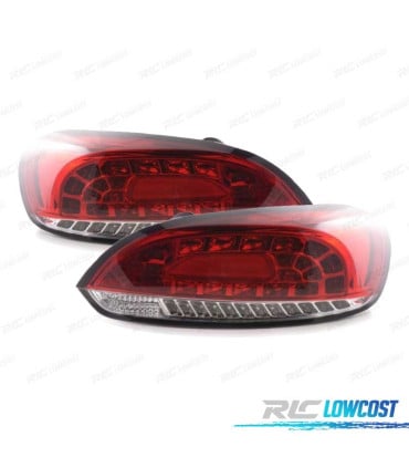 PILOTOS VOLKSWAGEN VW SCIROCCO 08-14 LED ROJO CROMO