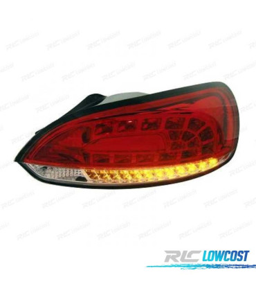 PILOTOS VOLKSWAGEN VW SCIROCCO 08-14 LED ROJO CROMO
