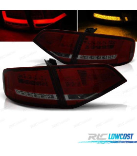 PILOTOS AUDI A4 B8 07-11 LIGHT BAR ROJO AHUMADO