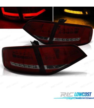 PILOTOS AUDI A4 B8 07-11 LIGHT BAR ROJO AHUMADO