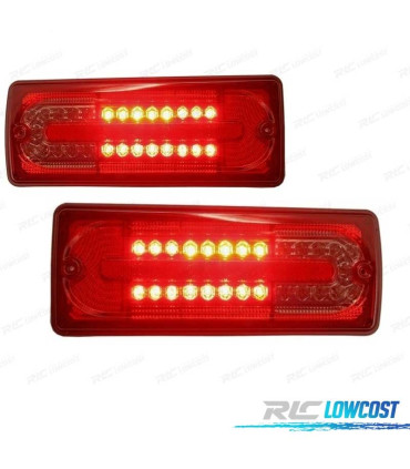 PILOTOS MERCEDES CLASE G W463 89-13 ROJO AHUMADO FULL LED LOOK AMG G55