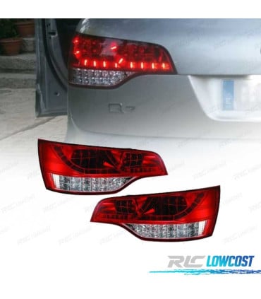 PILOTOS AUDI Q7 05-09 LED ROJO CROMO
