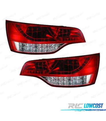 PILOTOS AUDI Q7 05-09 LED ROJO CROMO