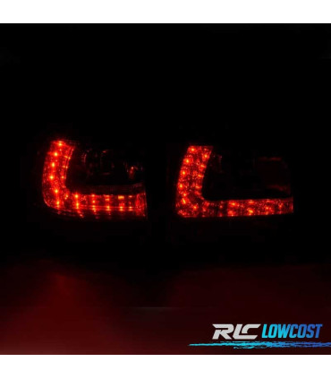 PILOTOS VOLKSWAGEN VW TOUAREG 02-10 LED ROJO CROMO