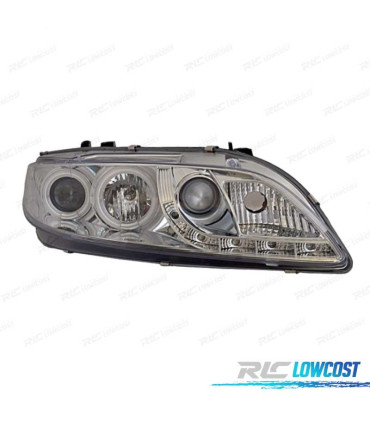 FAROS MAZDA 6 02-08 OJOS ANGEL LUZ DIURNA FONDO CROMO