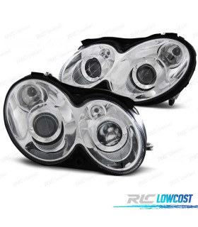 FAROS MERCEDES CLASE CLK W209 02-09 LUPA FONDO CROMO