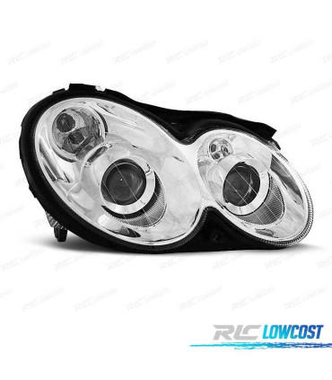 FAROS MERCEDES CLASE CLK W209 02-09 LUPA FONDO CROMO