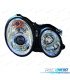 FAROS MERCEDES CLASE E W210 95-99 OJOS ANGEL FONDO CROMO