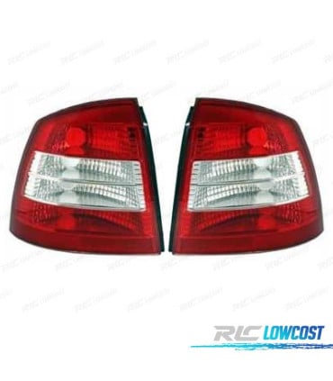 PILOTOS PARA OPEL ASTRA G 3P 5P 97-04 LED ROJO CROMO
