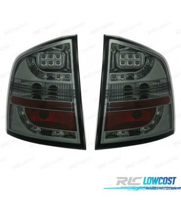 PILOTOS SKODA OCTAVIA KOMBI 05-13 LED FONDO CROMO AHUMADO