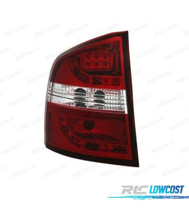 PILOTOS SKODA OCTAVIA KOMBI 05-13 LED ROJO CROMO