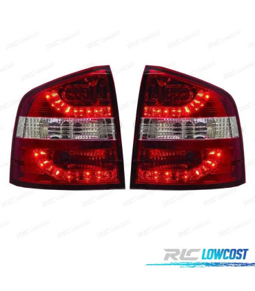 PILOTOS SKODA OCTAVIA KOMBI 05-13 LED ROJO CROMO