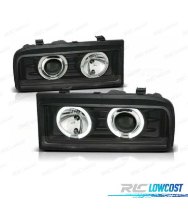 FAROS VOLKSWAGEN VW CORRADO 88-95 OJOS ANGEL CCFL FONDO NEGRO