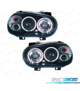 FAROS VOLKSWAGEN VW GOLF 4 CCFL OJOS ANGEL EYES FONDO NEGRO 97-03