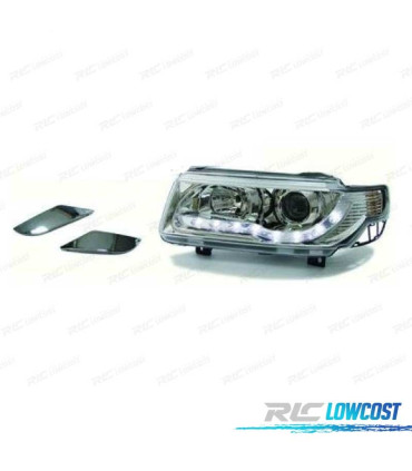 FAROS VOLKSWAGEN VW PASSAT 93-96 LUZ DIURNA FONDO CROMO