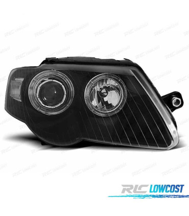 FAROS VOLKSWAGEN VW PASSAT 3C 05-10 OJOS ANGEL FONDO NEGRO