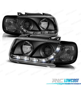 FAROS VOLKSWAGEN VW POLO 6N 94-99 LUZ DIURNA FONDO NEGRO