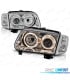 FAROS VOLKSWAGEN VW POLO 6N2 99-01 OJOS ANGEL FONDO CROMO
