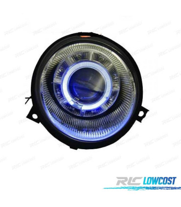FAROS VOLKSWAGEN VW LUPO 98-05 LUZ DIURNA OJOS ANGEL FONDO CROMO