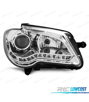 FAROS VOLKSWAGEN VW TOURAN 06-10 LUZ DIURNA FONDO CROMO