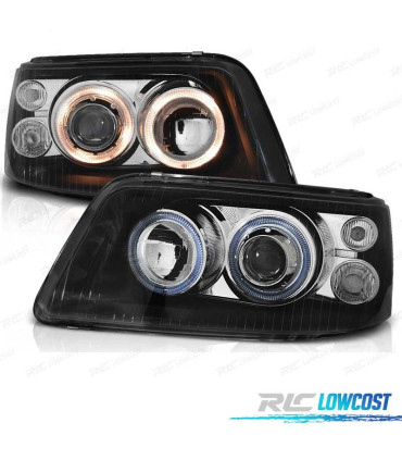 FAROS VOLKSWAGEN VW T5 03-09 OJOS ANGEL FONDO NEGRO