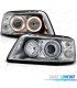 FAROS VOLKSWAGEN VW T5 03-09 OJOS ANGEL FONDO CROMO