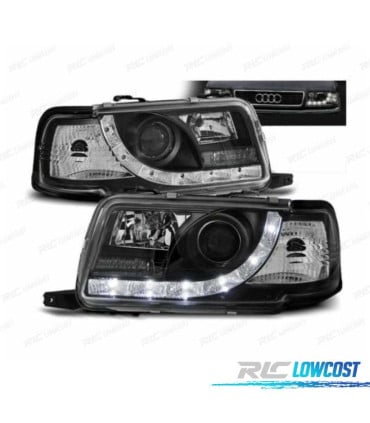 FAROS AUDI 80 91-94 LUZ DIURNA FONDO NEGRO