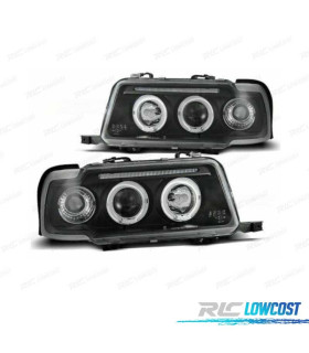 FAROS AUDI 80 91-94 OJOS ANGEL FONDO NEGRO