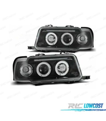 FAROS AUDI 80 91-94 OJOS ANGEL FONDO NEGRO
