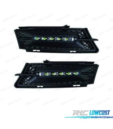 LUZ DIURNA BMW E90 E91 05-08 NEGRO INCLUYE REJILLAS
